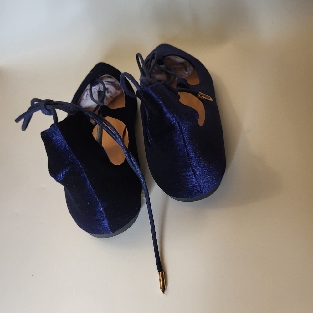 NWT Yoki's Designer Ballet Style Blue Suede Blue‎ Shoes, With Box Sizes 6- 11 - Picture 2 of 8
